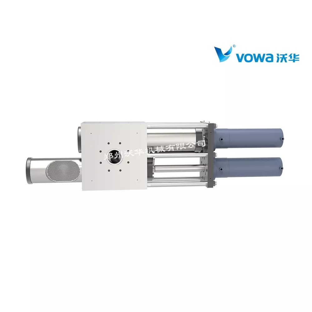 双柱长圆形双工位换网器